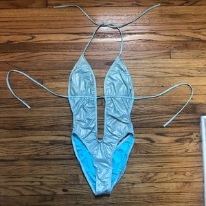 Size M Vintage Like New! Blue Swimsuit / Bodysuit